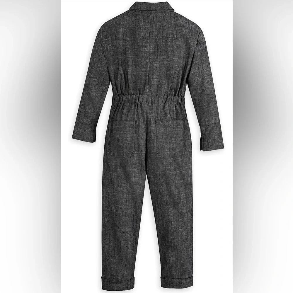 Disney Milan Jumpsuit Gray Zipper Front Elastic Waist Sizes 3 & 4